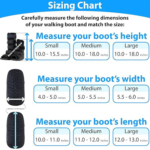 Omeer Water Resistant Walking Boot Cover for Medical & Orthopedic Boots With Anti-Slip, Heavy Duty Sole, Rain & Snow Resistant Medical Boot Protection (Medium)