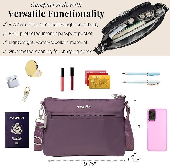 Baggallini Securtex™ Anti-Theft Memento Crossbody