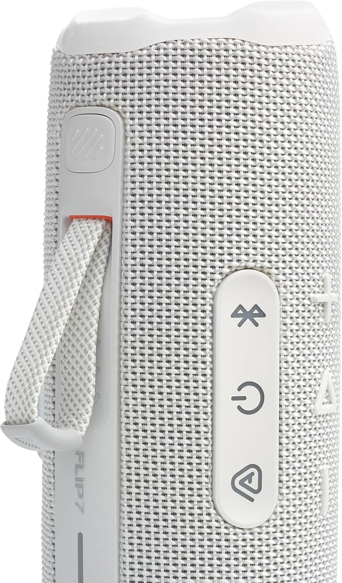 JBL Flip 7 - Portable Waterproof and Drop-Proof Speaker, Bold JBL Pro Sound with AI Sound Boost, 16Hrs of Playtime, and PushLock System with Interchangeable Accessories (White)