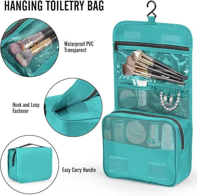Veken 8 Set Packing Cubes for Travel Essentials, Suitcase Organizer Bags in 4 Sizes, Carry-On Luggage Accessories with Large Laundry Bag & Passport Holder, Must-Have for Airplane, Road Trip & Camping