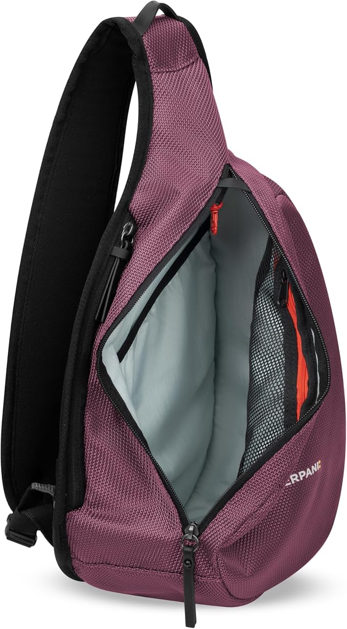 Sherpani Esprit, Anti Theft Sling Bag, Right-Handed Sling Purse, 10L Travel Bag, Crossbody Backpack, Travel Gift, Fits 10 Inch Tablet (Smoky Orchid)