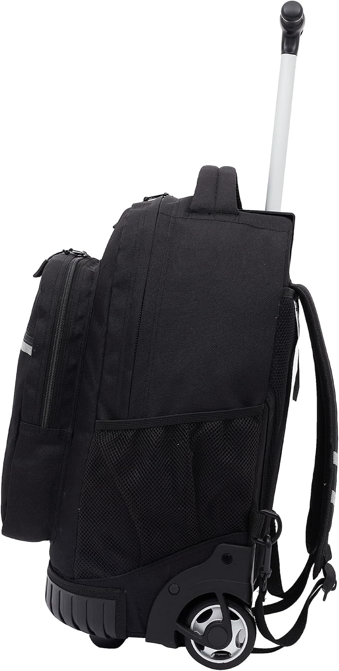 Travelers Club 18" Rolling Backpack with Shoulder Straps, Black