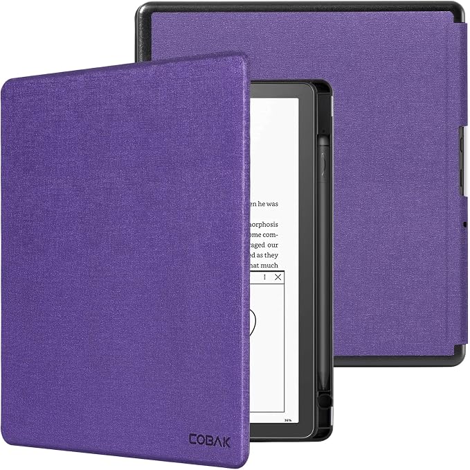 CoBak Case for Kindle Scribe - All New PU Leather Cover with Auto Sleep Wake Feature for Kindle Scribe 10.2" 2022 & 2024 Released with Pen Holder