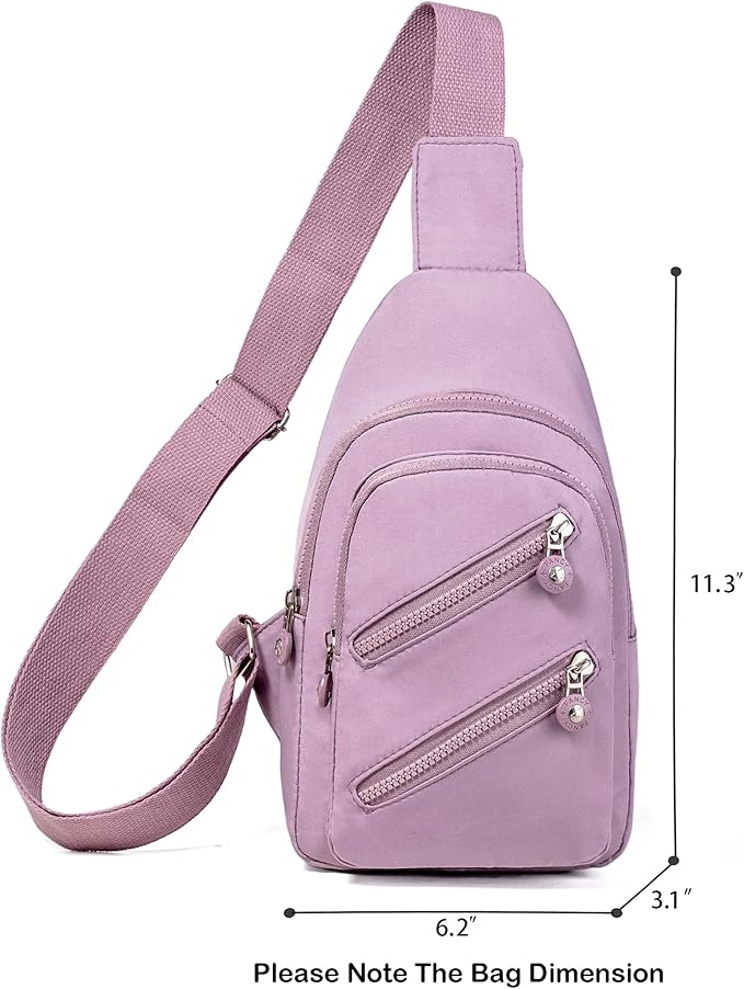 Banelu Crossbody Small Sling Backpack Sling Bag for Women, Chest Bag Daypack Fanny Packs Cross Body Bag for Hiking Traveling Outdoors