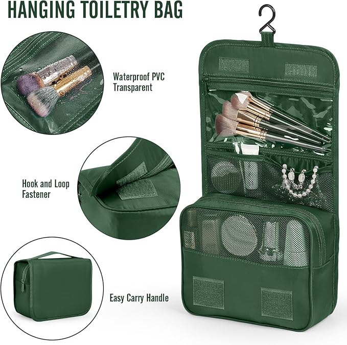 Veken 8 Set Packing Cubes for Travel Essentials, Suitcase Organizer Bags in 4 Sizes, Carry-On Luggage Accessories with Large Laundry Bag & Passport Holder, Must-Have for Airplane, Road Trip & Camping