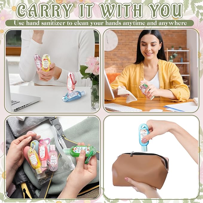 24 Pcs Appreciation Hand Sanitizers Keychain Gift Teacher Appreciation Thank You Mini Travel Size Hand Sanitizer Gel Keychain Bulk for Nurse Cna Gift Grad Teacher Coworker Team Women Staff