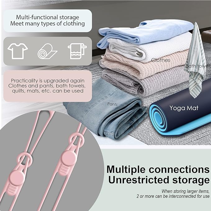 Silicone Cable Ties Cord Organizer for Cable Management, 16PCS 4.2" and 7.1" Reusable Cable Organizer Electronic Accessories for Home, Office, Kitchen, School, Travel (Pink)
