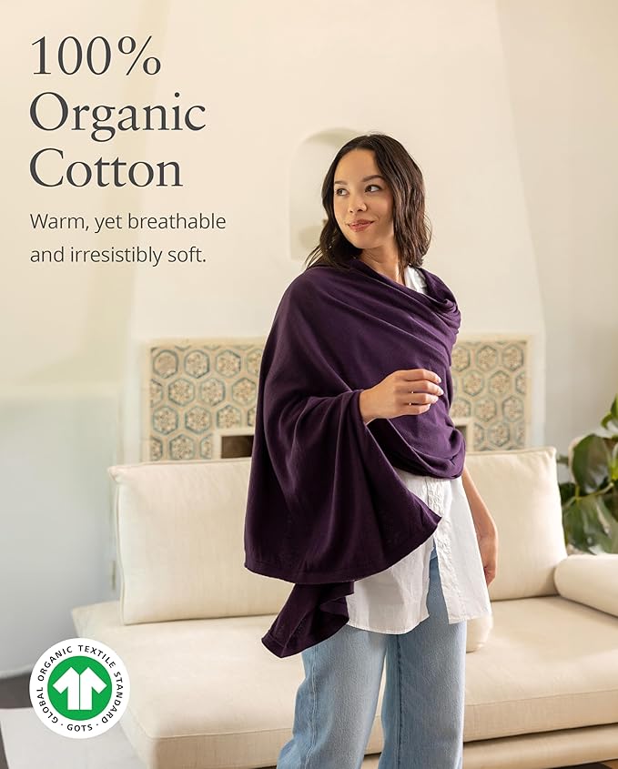 zestt Dreamsoft Travel Scarf, Wrap and Shawl for Women, Organic Cotton