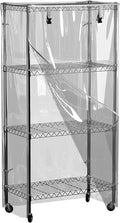 Wire Shelf Cover Waterproof Dustproof for Garage Greenhouse 48x18x72 Clear | Zipper access design easy install reinforced seams flexible fit breathable structure suitable for indoor and outdoor storage