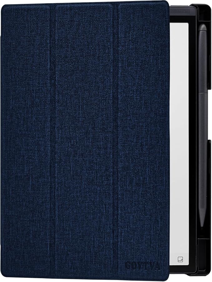 Protective Folio Case for 8.2'' iFLYTEK AINOTE Air 2, Ultra-Thin Lightweight Trifold Protective Cover with Built-in Pen Holder Auto Sleep/Wake for AINOTE Air2 Tablet (Cloth Bark Blue)