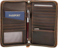 Polare Full Grain Leather Travel Passport Holder RFID Blocking Cover Case Travel Document Organizer Wallet Holders 2 Passports With YKK Zipper