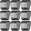 Shimeyao 180 Pcs Small Aluminum Clip Keychain Buckle Clip Bulk Mini Aluminum Ring Shape Small Lock Spring Snap Hook