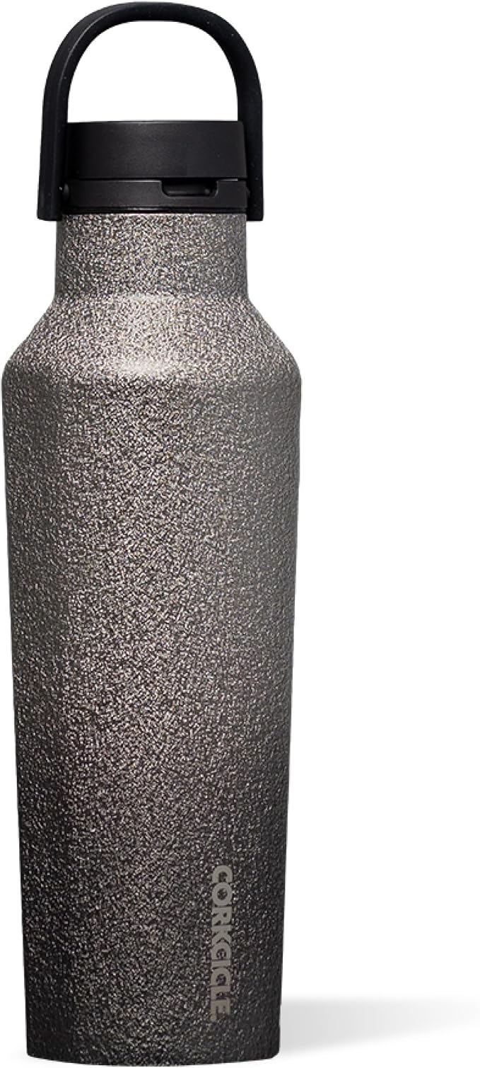 Corkcicle Sport Canteen - Keeps Drinks Cold 25 Hours - Stainless Steel Water Bottle - Triple-Insulated - Spill-Proof - Summer Drinkware Gift - Keeps Drinks Ice Cold - 20 oz - Steel Shadow