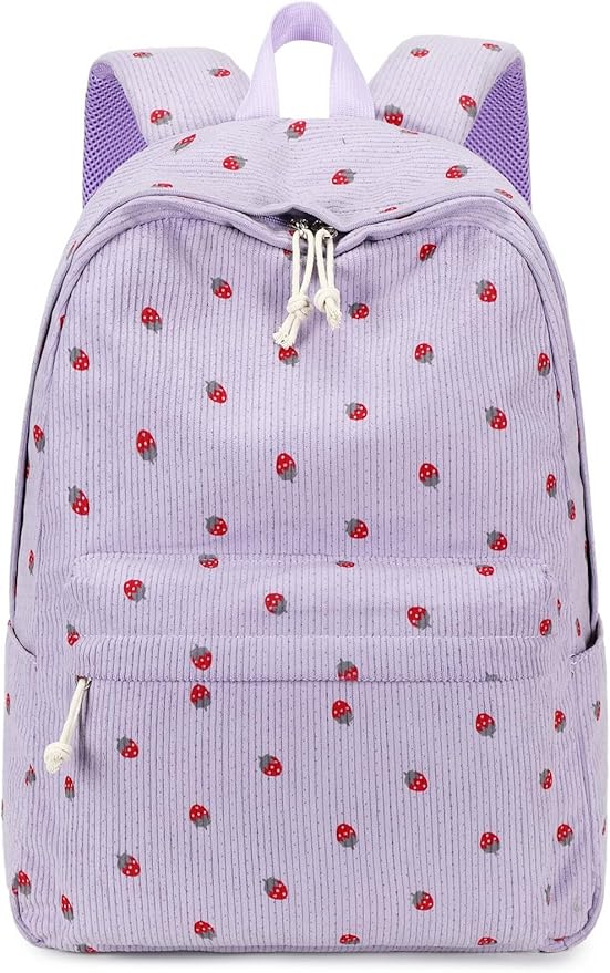Bluboon School Backpack for Teen Girls Bookbags Elementary High School Corduroy Laptop Bags Women Travel Daypacks