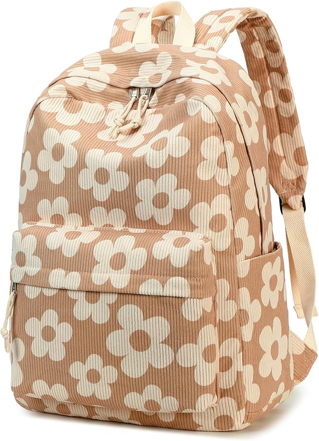 Bluboon School Backpack for Teen Girls Bookbags Elementary High School Corduroy Laptop Bags Women Travel Daypacks