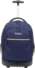 Travelers Club 18" Rolling Backpack with Shoulder Straps, Navy Blue