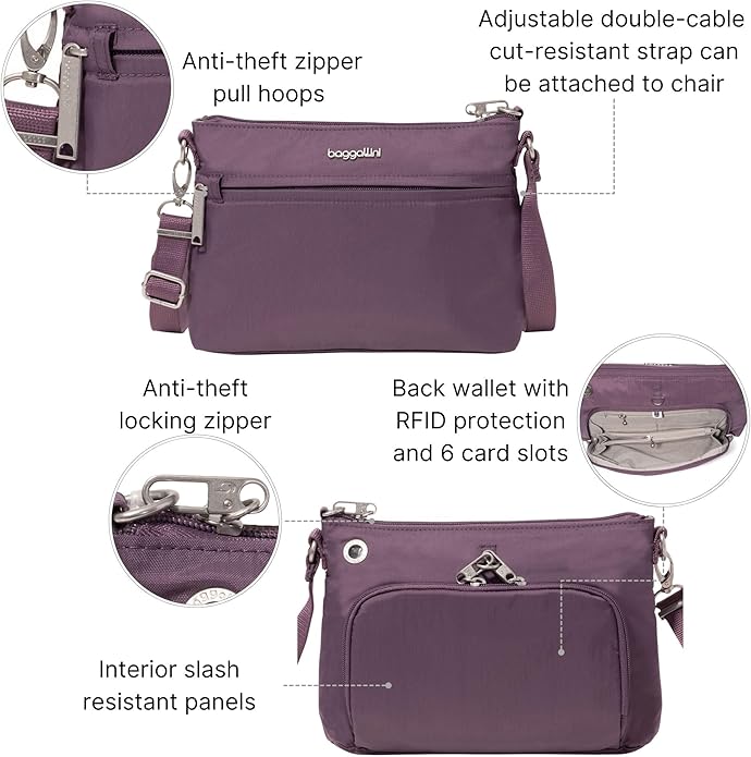 Baggallini Securtex™ Anti-Theft Memento Crossbody