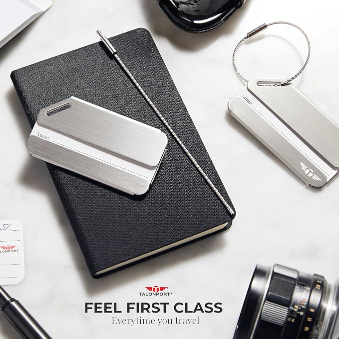 Original Indestructible Luggage Tags for Travel Stand Out with Stainless Steel Privacy Personalized Luggage Tags with Free Smart Bag Tag Recovery Included
