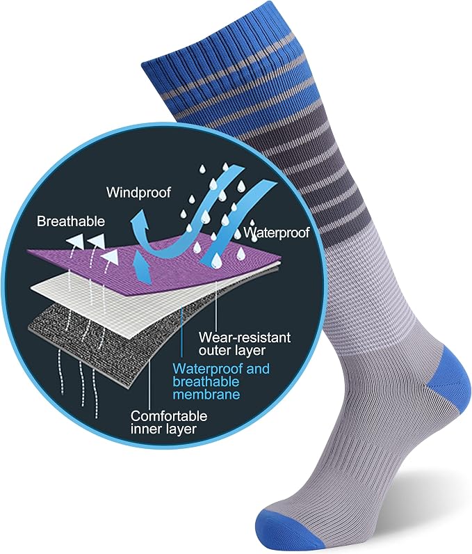 RANDY SUN Waterproof Breathable Knee High Kayaking Hunting Fishing Socks