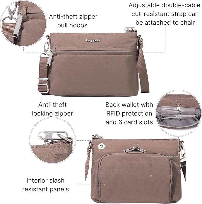 Baggallini Securtex™ Anti-Theft Memento Crossbody