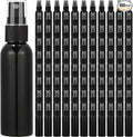 Tanlade 100 Pcs 2oz Small Spray Bottles Refillable Mini Spritzer Clear Empty Plastic Spritz Bottle Refillable Reusable Travel Size Mist Sprayer for Travel Cleaning Perfume Liquid(Black)