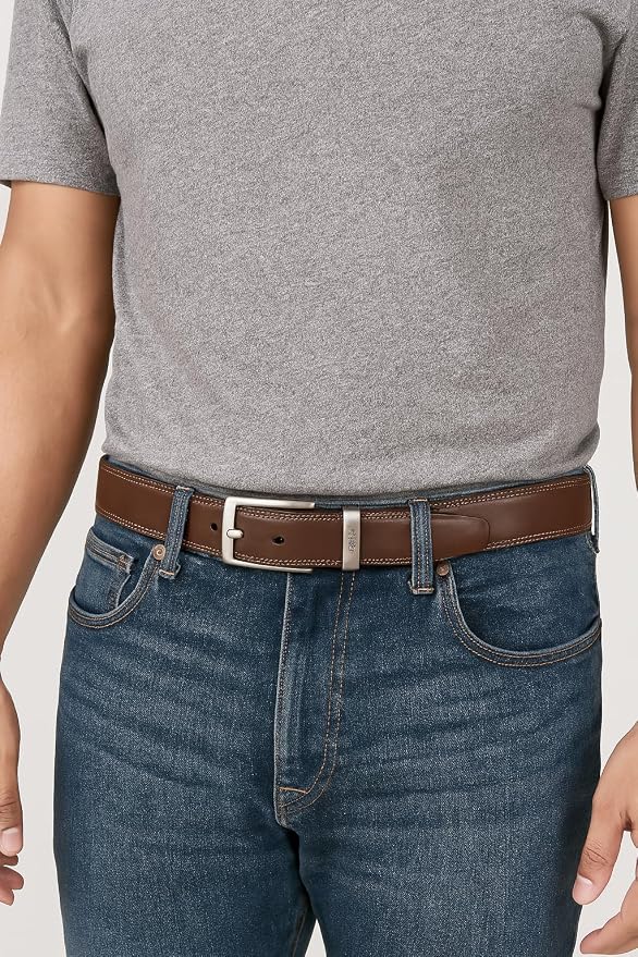 Nautica Men's Reversible Leather Belt | 2-in-1 | Classic | Everyday | Business | Work | Dress | Casual | Metal Buckle