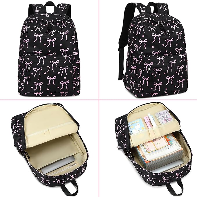 LEDAOU Backpack for Girls School Bag Kids Bookbag Teen Backpack Set Daypack with Lunch Bag and Pencil Case | Kids, Bookbag, Daypack, with Lunch Bag, and Pencil Case