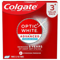 Colgate Optic White Advanced Hydrogen Peroxide Toothpaste, Teeth Whitening Toothpaste Pack, Enamel-Safe Formula, Helps Remove Tea, Coffee, and Wine Stains, Sparkling White, 3 Pack, 3.2 oz