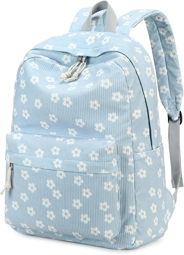 Bluboon School Backpack for Teen Girls Bookbags Elementary High School Corduroy Laptop Bags Women Travel Daypacks
