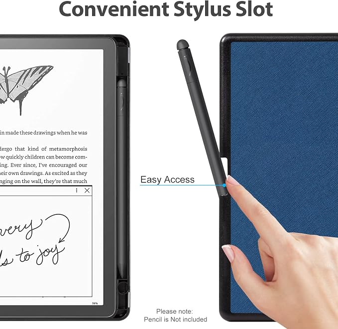 CoBak Case for Tablet Reader - All New PU Leather Cover with Auto Sleep Wake Feature for Tablet Reader 10.2" 2022 & 2024 Released with Pen Holder (not Compatible with Remarkable)