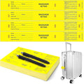 Feifeiya 1000 Hotel Luggage ID Tags with Transfer Tape on Back Paper Baggage Claim Check Tags Numbering from 000 to 999 Baggage Identification for Hotel Suitcase Motel Bag (Yellow)