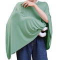 Seejoy Multi-use Nursing Cover for Breastfeeding, 360°Full Coverage Nursing Poncho, Rayon Soft & Breathable Breastfeeding Cover up (Smooth Rayon, Sage Green)