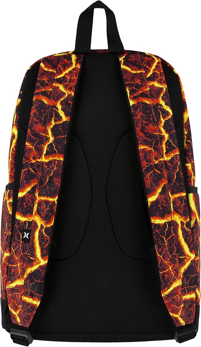 Hurley Unisex-Kids Graphic Backpack, Lava, One Size
