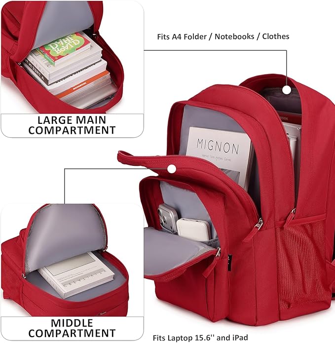 abshoo Classical Basic Travel Backpack For School Water Resistant Bookbag | For School, For School