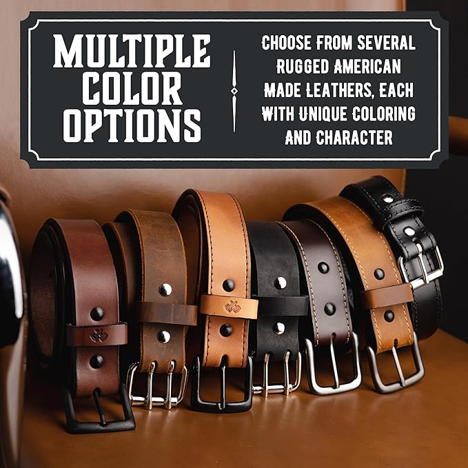 Main Street Forge American Made Leather Belts for Men | Men's Leather Belt | Made in the USA Mens Belt