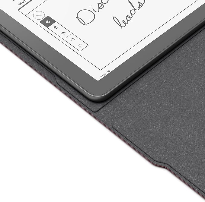Amazon Kindle Scribe Fabric Folio Cover with Magnetic Attach, Sleek Protective Case - Rose