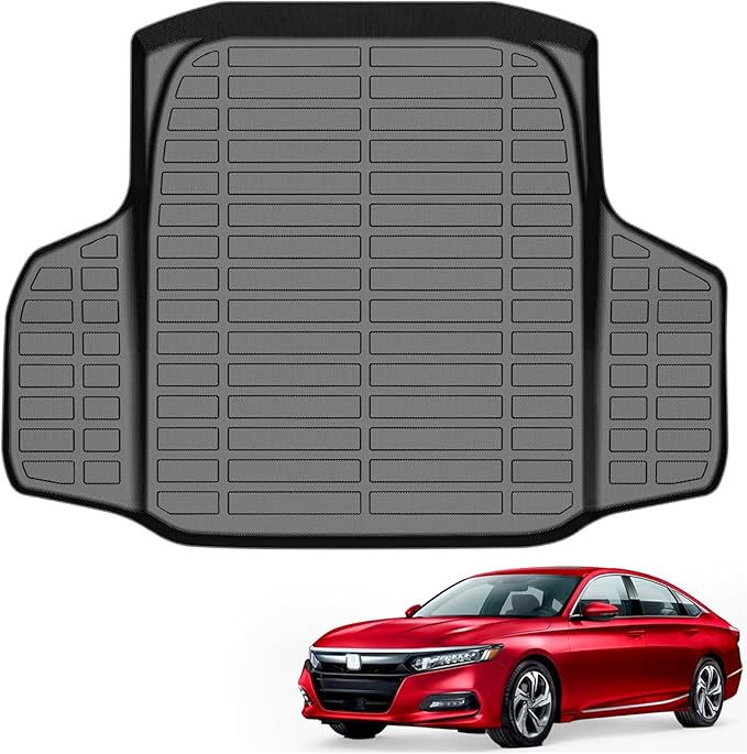 All Weather Cargo Liner Fit for Honda Accord 2018-2026 (Include Hybrid) TPE Liners Accord Accessories All Season Guard Odorless Anti-Slip Cargo Mat Black
