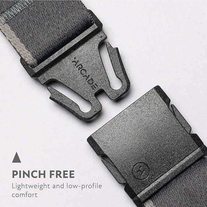 Arcade Belts A2 Slim Adventure Belt: Heavy Duty Stretch, Metal Free Buckle