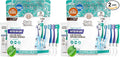GuruNanda 6-in-1 Ready-to-Go Disposable Toothbrush, Pre-Pasted Butter on Gums Softex Bristles, Floss & Toothpick, Tongue & Cheek Cleaner, Individually Wrapped & TSA Friendly, 21 Ct (Pack of 2)