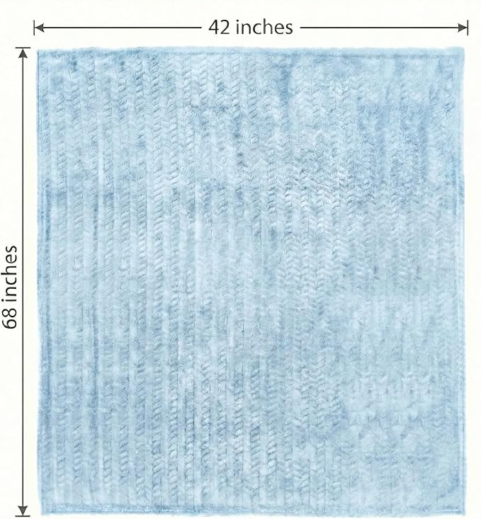 EverSnug Travel Blanket & Pillow 68x42 - Premium Ultra-Soft Microfleece 2 in 1 Compact & Packable Flight Blanket with Soft Bag Pillowcase, Hand Luggage Sleeve and Backpack Clip (Ice Blue)
