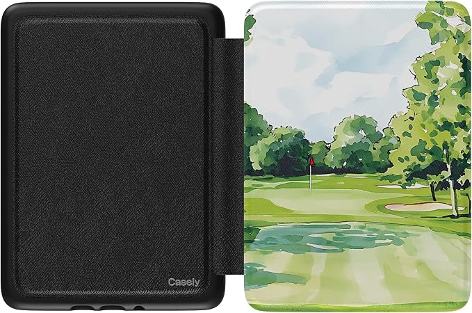 Casely Kindle Case | Clubhouse | Tee Time | Compatible with 7” Kindle Colorsoft and 7” Kindle Paperwhite (12th Gen 2024 Models)