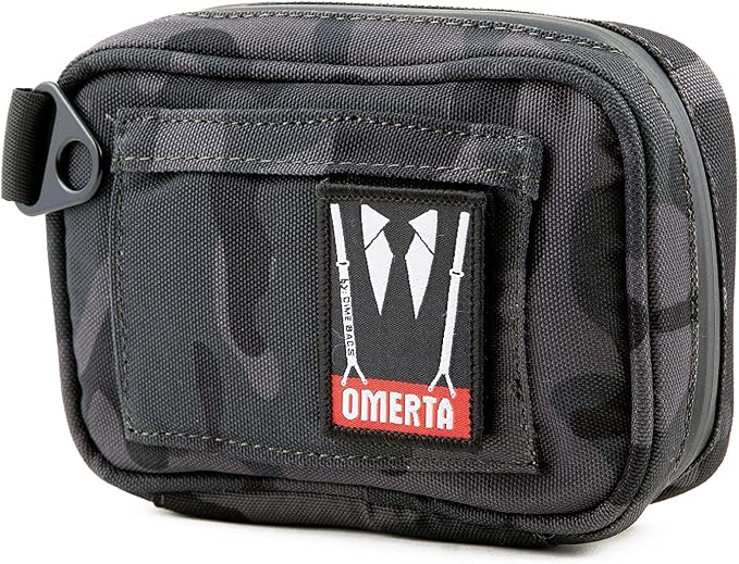 DIME BAGS Odor Sealing Padded Pouch, Carbon-Lined Smell Blocking Bag with Protective Interior for Glass & Gear, Water-Resistant Exterior, Low-Profile & Discreet (7 Inch, Camo)