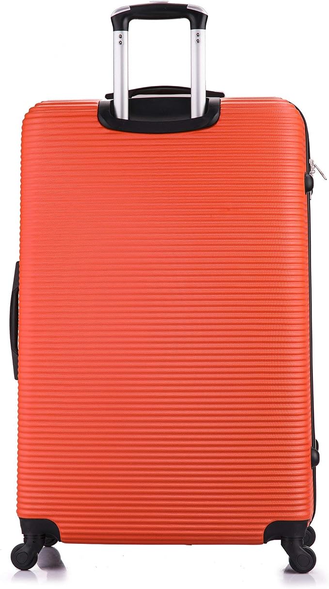 InUSA ROYAL Hardside Luggage Set with Spinner Wheel | Spacious Travel Suitcases with Ergonomic GEL Handle and Studs | (20/24/28/32) 4 Piece Luggage Set | Orange