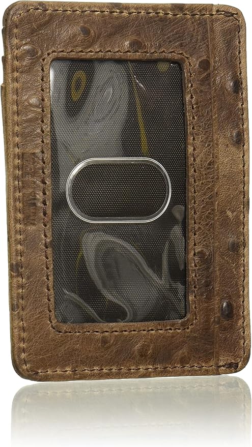 Nocona Belt Co. Men's Nocona Brown Ostrich Magnet Money