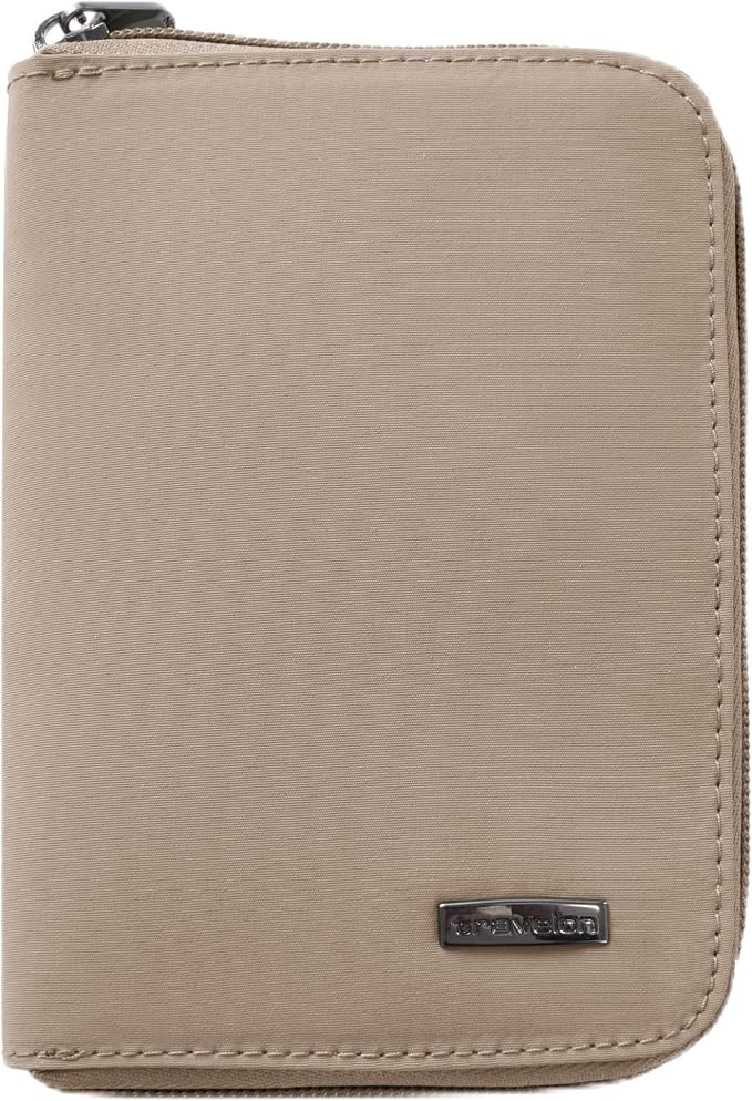 Travelon RFID Blocking Passport Zip Wallet