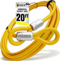 Vascer Commercial Heavy Duty Braided Galvanized Steel Theft Deterrent Security Cable with Looped Ends. (1/2 Inch Thick, 7x19 Construction, 20 Feet)