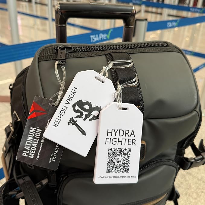 10 Pack - Bulk Custom Luggage Tags - Heavy Duty Personalized Bag Tag for Suitcases or Backpack - Hard Plastic - Add Company Logo, School I’D, Photo - Quality & Detail UV Print by Specialist ID (White)