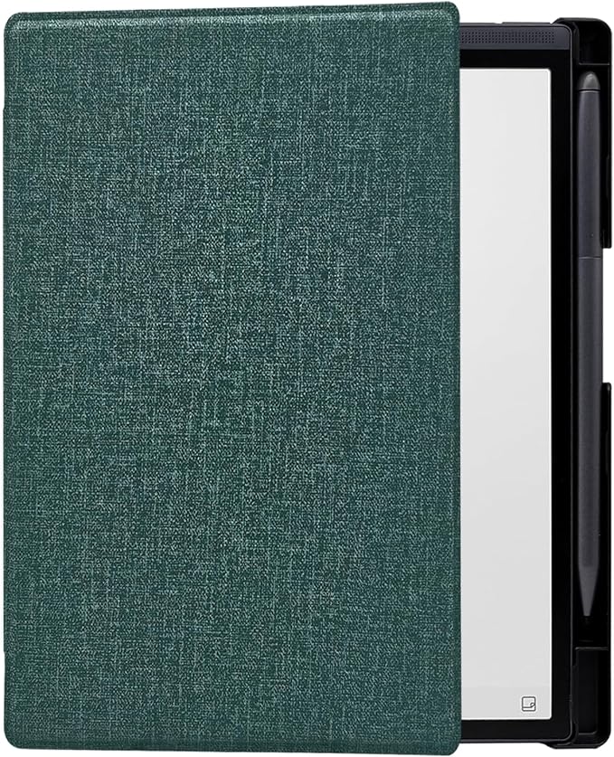 Slimshell Case for 8.2'' iFLYTEK AINOTE Air 2 Smart Auto Sleep/Wake Ultra-Thin Lightweight Leather Folio Cover with Built-in Pen Holder & Magnetic Closure (Cloth Sage Green)