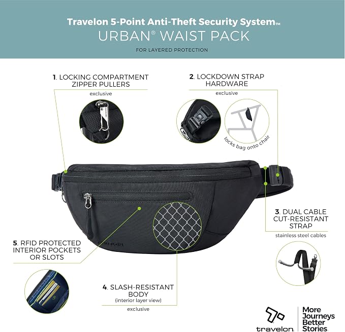 Travelon Anti Theft Urban Waistpack