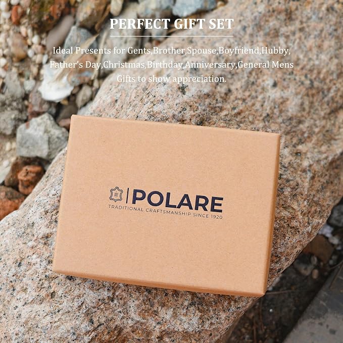 Polare Luxury RFID Blocking Leather Passport Holder Travel Wallet For Men and Women (Coffee)
